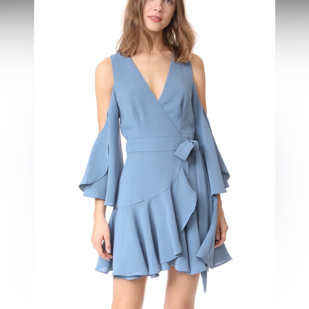 Revolve Finders Kippers Cold Shoulder Patience Wrap Dress. Size M